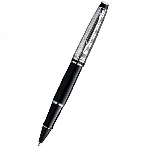 Ручка роллер WATERMAN Expert 3 (S0952340) Deluxe Black CT (F) чернила: черный латунь блестящий хром