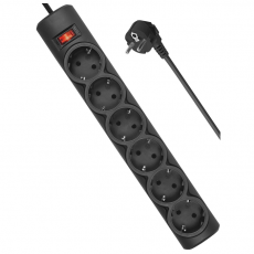 Сетевой фильтр Defender DFS 151 (1.8 м) черный черный