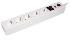 Сетевой фильтр Iek СФ-05К (1.5 м) белый
